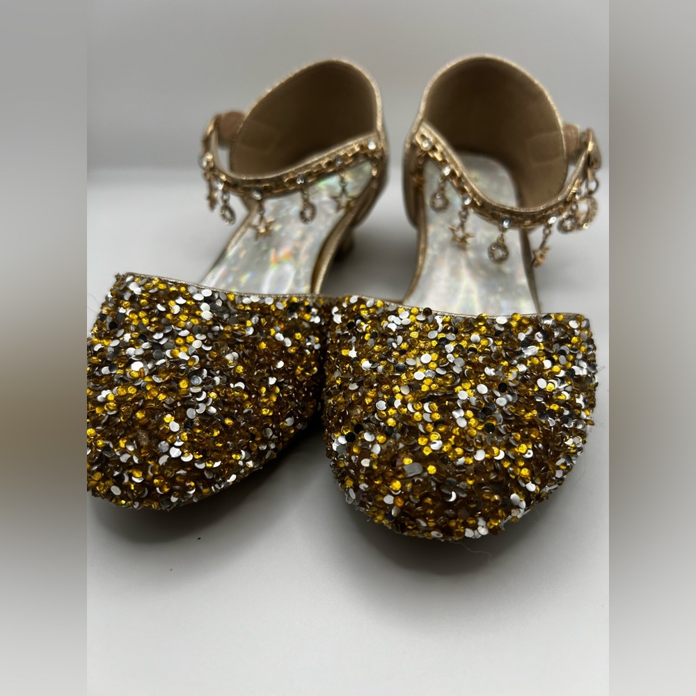 Sparkling Kids Shoes with Gold and Silver Accents